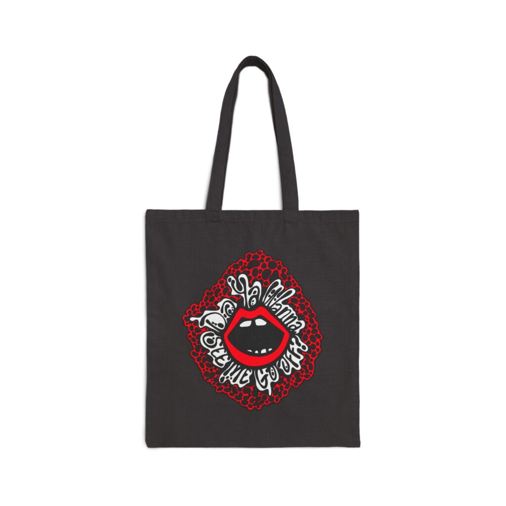 "Do You Want To See Me Go Off?" Cotton Canvas Tote Bag - Black