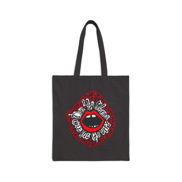 "Do You Want To See Me Go Off?" Cotton Canvas Tote Bag - Black