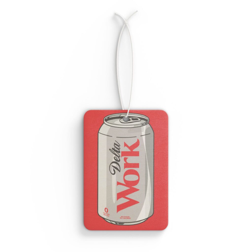 Diet Delta Pop Art Car Air Freshener