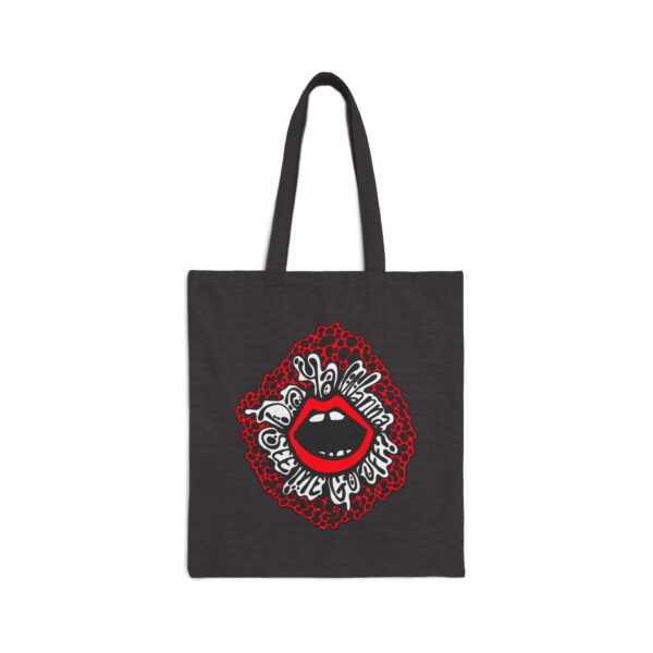"Do You Want To See Me Go Off?" Cotton Canvas Tote Bag - Black - Image 2